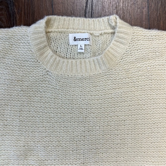 &merci textured bubble sweater SZ LG - Picture 3 of 6